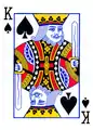 Roi de pique, portrait anglais, jeu de poker.