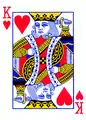 Roi de cœur, portrait anglais, jeu de poker.