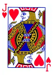 Carte au portrait anglais d’un jeu de poker.