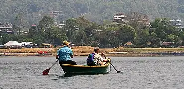 Lac Phewa à Pokhara.