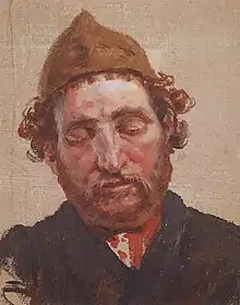Tête d'homme roux avec un calotte (étude, années 1880, musée Russe)