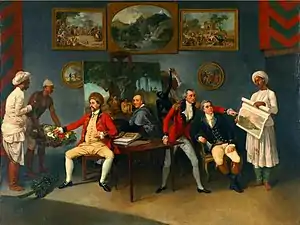 Antoine-Louis Polier, Johann Zoffany, Claude Martin et John Wombwell