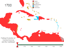 Description de l'image Political Evolution of Central America and the Caribbean 1700 and on.gif.