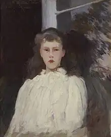 Polly Barnard, fille en mousseline blanche, John Singer Sargent, 1889
