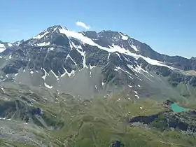 Le dôme de Polset et le lac Blanc vus de la pointe de l'Observatoire