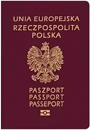 Couverture d'un passeport polonais