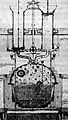 Moteur à vapeur Polzounov à deux cylindres.