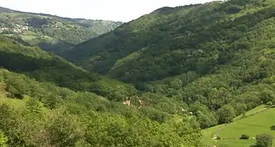 La vallée en amont de Pomayrols.