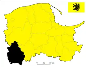 Localisation de Powiat de Człuchów