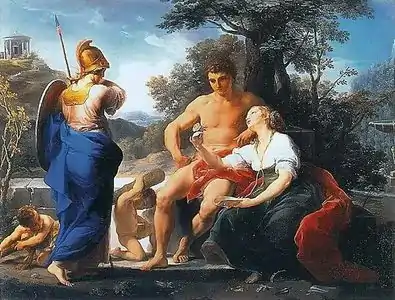Hercule à la croisée des chemins entre le Vice et la Vertu, Pompeo Batoni (1750-1753).