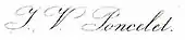 Signature de Jean-Victor Poncelet