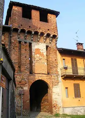 Ponderano (Biella), tour-porte du ricetto du XVe