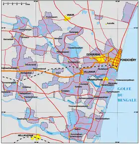Localisation de District de Pondichéry