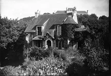 La maison de Théodore Botrel (Ker Botrel) à Pont-Aven en 1922