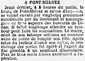 L'inventaire des biens d'église à Pont-Melvez en 1906 (journal L'Ouest-Éclair du 18 mars 1906).