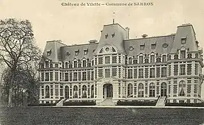Le château de Villette de la famille Fould Stern, au début du XXe siècle.