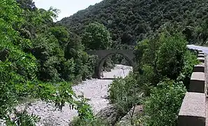 Le pont des Chèvres sur le Rieutord.