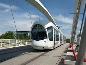 Une rame du tramway de Lyon.