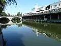 Pont Miredames et berges sur l'Agout.