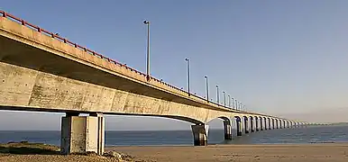 Le pont depuis la plage de Sablanceaux - Rivedoux-Plage - Île de Ré