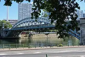 Partie du pont entre l'île aux Cygnes et le 16e arrondissement.