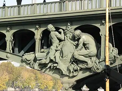 Les Nautes (1905), Paris, pont de Bir-Hakeim.