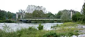 Le pont d'Assat au début des travaux de 2004