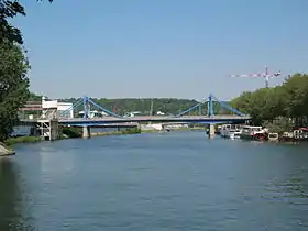 Le pont Daydé, vu depuis l'Île Saint-Germain, en amont.