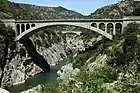 Pont de Saint-Jean-de-Fos à Saint-Guilhem-le-Désert.