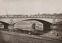 L'ancien pont, en 1883.