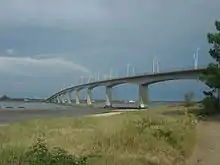 Photographie du pont sur la Seudre à marée basse
