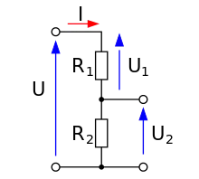 Pont diviseur de tension résistif