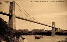 Le Pont du Bonhomme, pont à haubans en service entre 1904 et 1974.