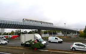 Le pont au-dessus de la rocade.