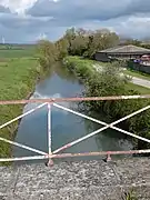 Un bief encore en eau vu du pont de Virey-sous-Bar.