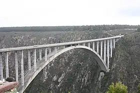 Le pont de Bloukrans vu du nord