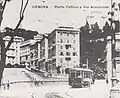 Une autre vue de la villa depuis Ponte Caffaro (en haut à droite) vers 1920