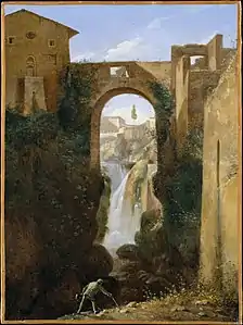 Le Pont San Rocco et sa cascade, Tivoli(1810-1820),  Metropolitan Museum of Art