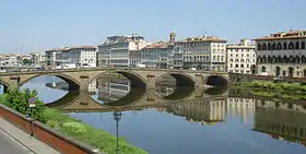 Ponte alla Carraia vu d'un balcon du :palazzo Bardi-Guicciardini (it)