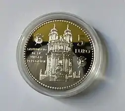 Pièce de monnaie en argent appartenant à la série Capitales de province d'Espagne, qui a été lancée en 2011.
