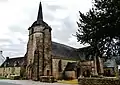 Église Saint-Mériadec : vue extérieure, façade sud.