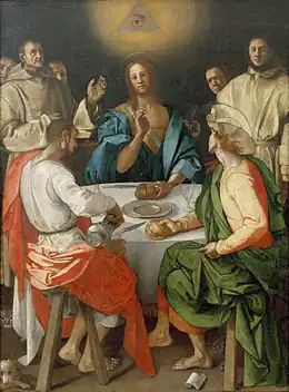 Le Souper à Emmaüs par Pontormo (1525).