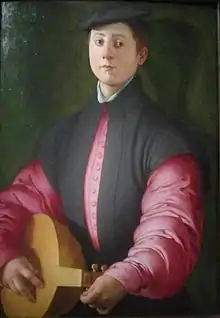 Portrait d'un joueur de luth (1529-1530), Pontormo, collection Alana, Newark (Delaware)