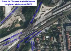 Ponts de Chartres, de Gallardon, du TGV et des voies du TGV intersecteurs en 2021