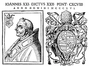 Jean XXII, gravure du XVIIe siècle.