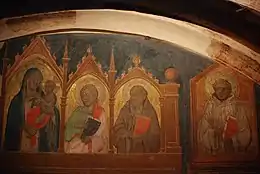 Détail de fresque par Taddeo Gaddi, Château de Poppi.