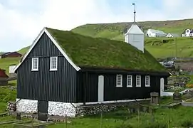 L'église de Porkeri (1847), île de Suðuroy.
