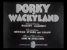 Description de l'image Porky in Wackyland title card.png.