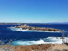 Vue de l'île du Petit Langoustier en septembre 2021.