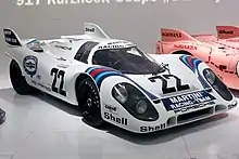 Une Porsche 917 K en exposition au Musée Porsche.